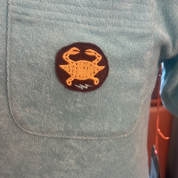 Howler Brothers plusherman terry polo w/ crab. Small Seafoam color. NWT - Picture 2 of 6